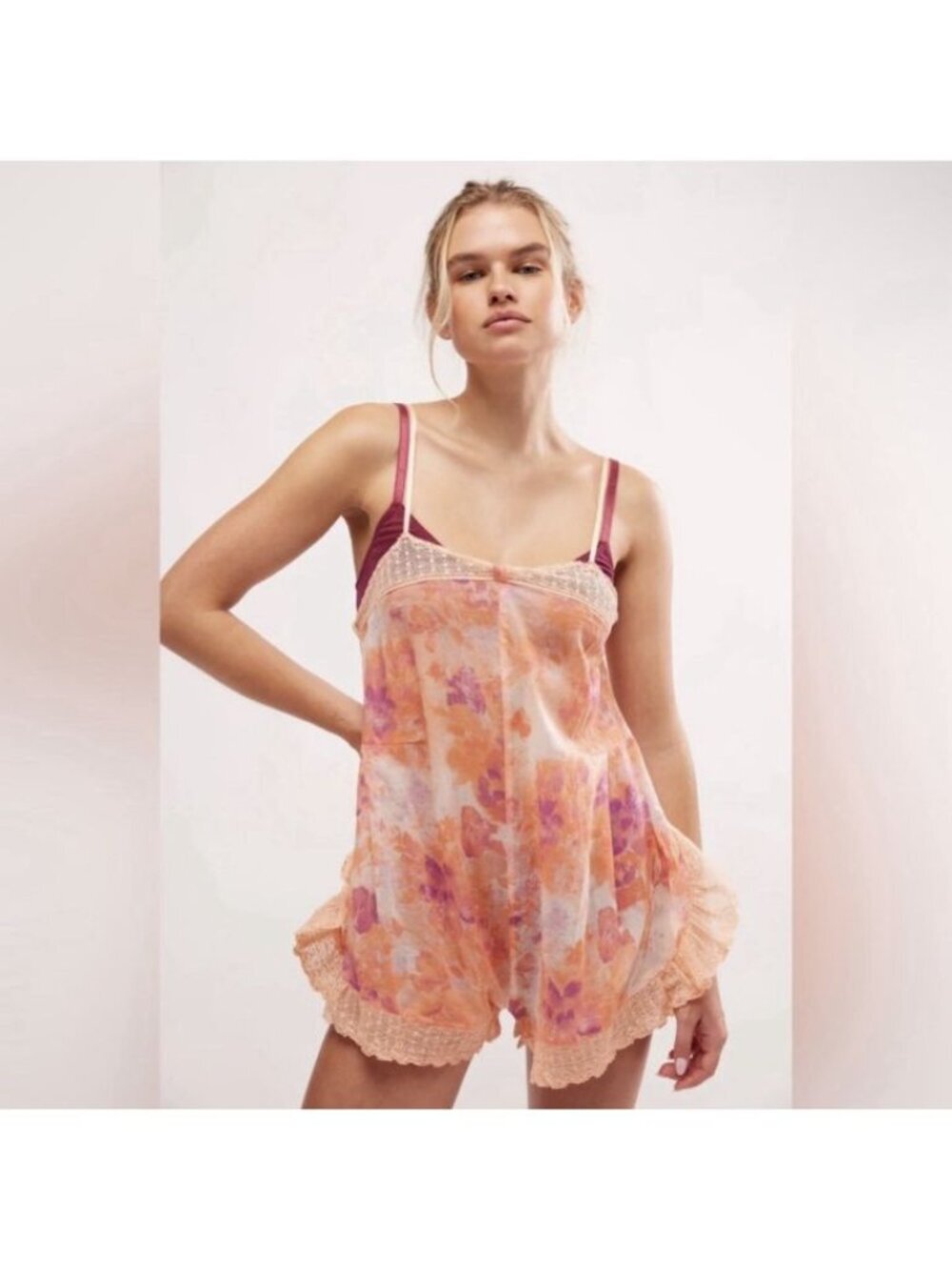 FREE PEOPLE Forget Me Not Romper Women’s Romper In Electric Combo Sz XS NWT